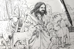 desenho-jesus-pastor-por-elton-brunetti