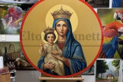 pintura-Nossa-senhora-rainha-Oleo-sobre-tela-diametro-108-cm-Elton-Brunetti-02