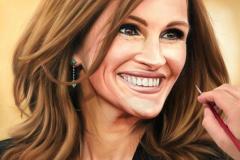 pintura-de-retrato-Julia-Roberts-por-Elton-Brunetti