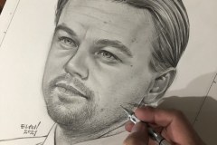 Desenho-para-pintura-de-Leonardo-DiCaprio-por-Elton-Brunetti