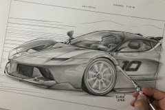 desenho-de-uma-Ferrari-FXXK-oleo-sobre-tela-60-x-100-cm-Elton-Brunetti