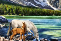 obra-Paisagem-com-Cavalos-óleo-sobre-tela-artista-elton-brunetti-deatlhes-06