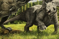 Pintura-Tiranossauro-e-Triceratops-por-Elton-Brunetti-09