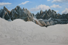 pintura-em-tela-de-Vila-de-Santa-Madalena-Dolomitas-Italia-por-Elto-Brunetti-01