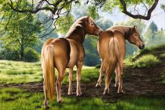 Pintura-de-Cavalos-Haflinger-70-x-100-cm-por-Elton-Brunetti