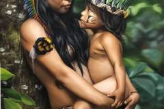 Pintura-Retrato-Indigena-Elton-Bruneti