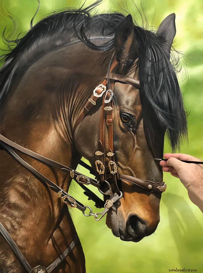 Pintura de um Cavalo por Elton Brunetti