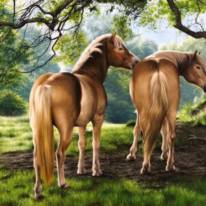 Quadro Cavalos Haflinger - 70x100 cm - Elton Brunetti