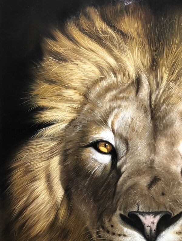 quadro Leão - 80 x 100 cm - Elton Brunetti - Detalhe 1