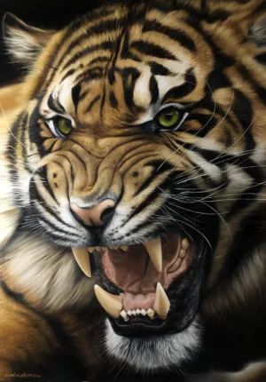 quadro Tigre - 70x100 cm - Elton Brunetti
