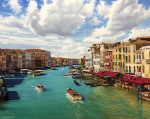 quadro pintura de Veneza - 80x100 cm - Elton Brunetti