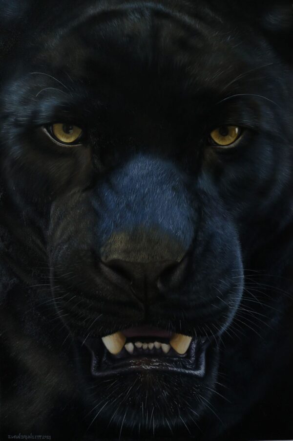 Quadro Pantera Negra | Pintura a óleo