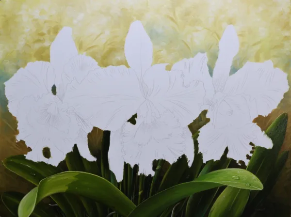 Quadro Orquídeas | Pintura a óleo - Imagem 2