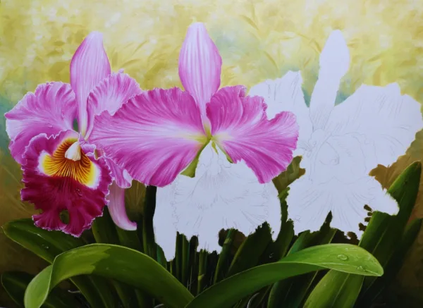 Quadro Orquídeas | Pintura a óleo - Imagem 3