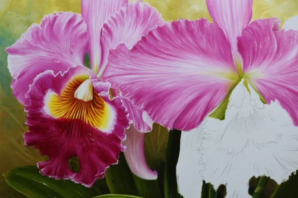 Quadro Orquídeas | Pintura a óleo - Imagem 4