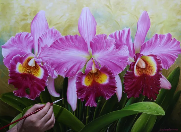 Quadro Orquídeas | Pintura a óleo - Imagem 5