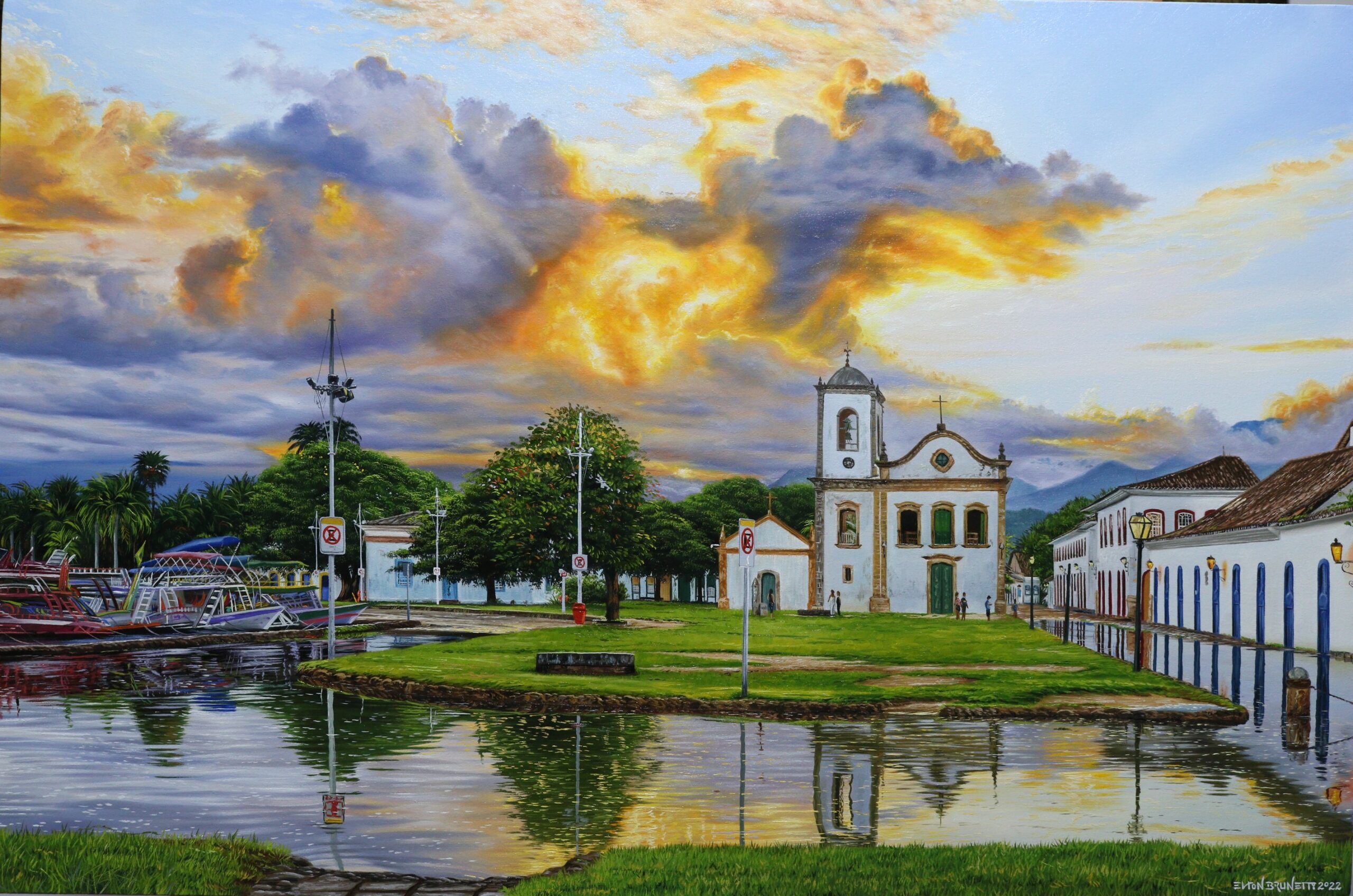 Quadro Paraty | Pintura a óleo - Elton Brunetti Art