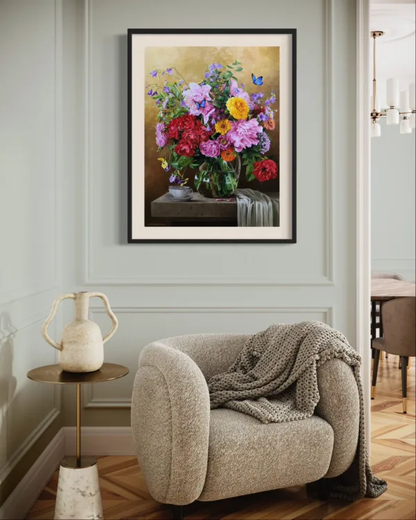 Quadro Vaso de florais - Elton Brunetti