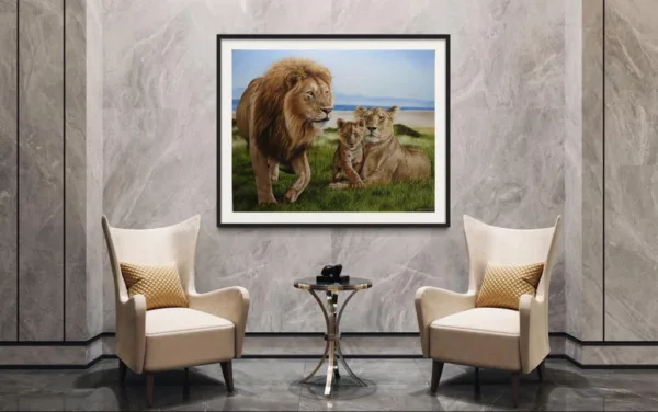 Quadro Família de leões - Elton Brunetti