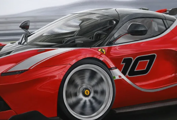 Ferrari FXXK, óleo sobre tela 60 x 100 cm - Imagem 7