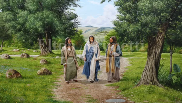 “A caminho de Emaús”, Óleo sobre tela 70 x 100 cm - Imagem 2