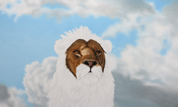 Leão, óleo sobre tela de linho sintético 80 x 100 - Imagem 3