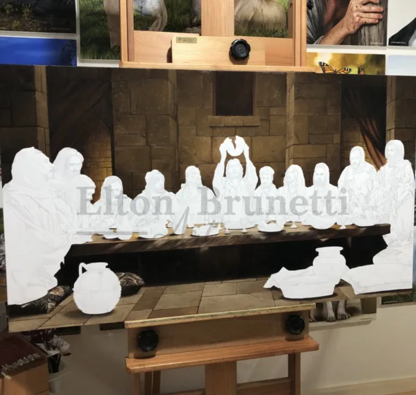 A última ceia (segunda versão), óleo sobre tela 80 x 140 cm - Imagem 3