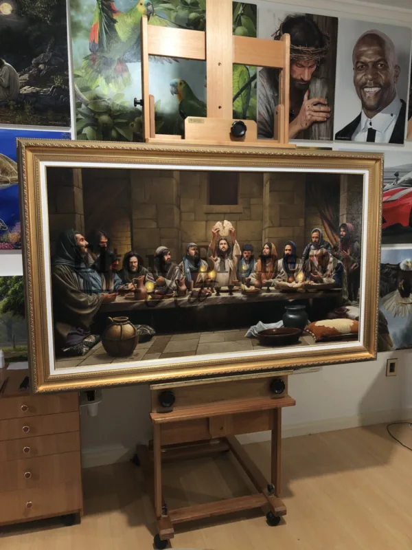 A última ceia (segunda versão), óleo sobre tela 80 x 140 cm - Imagem 4