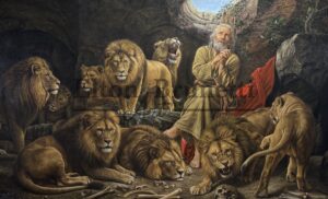 pintura Daniel na cova dos Leos - Elton Brunetti